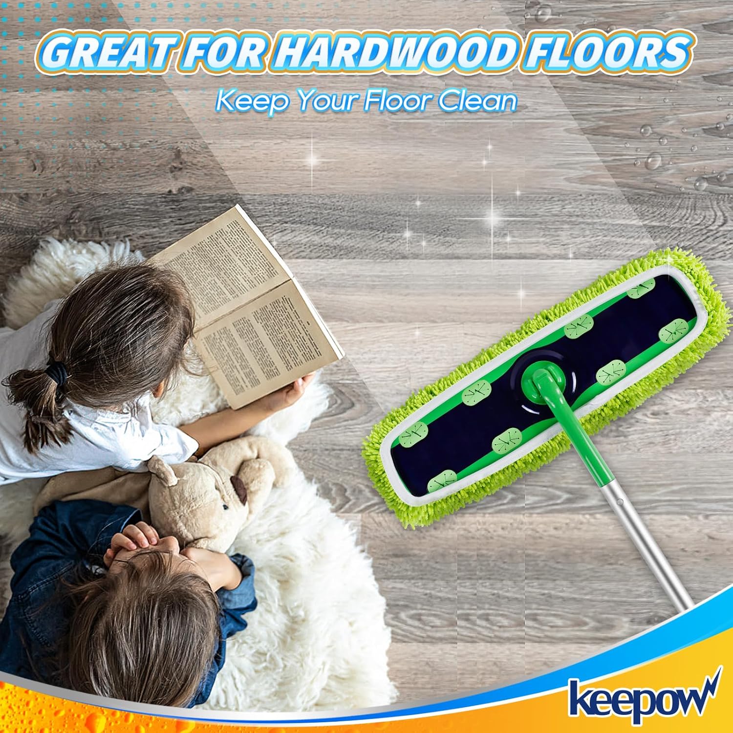 KEEPOW Reusable Swiffer XL Mop Pads