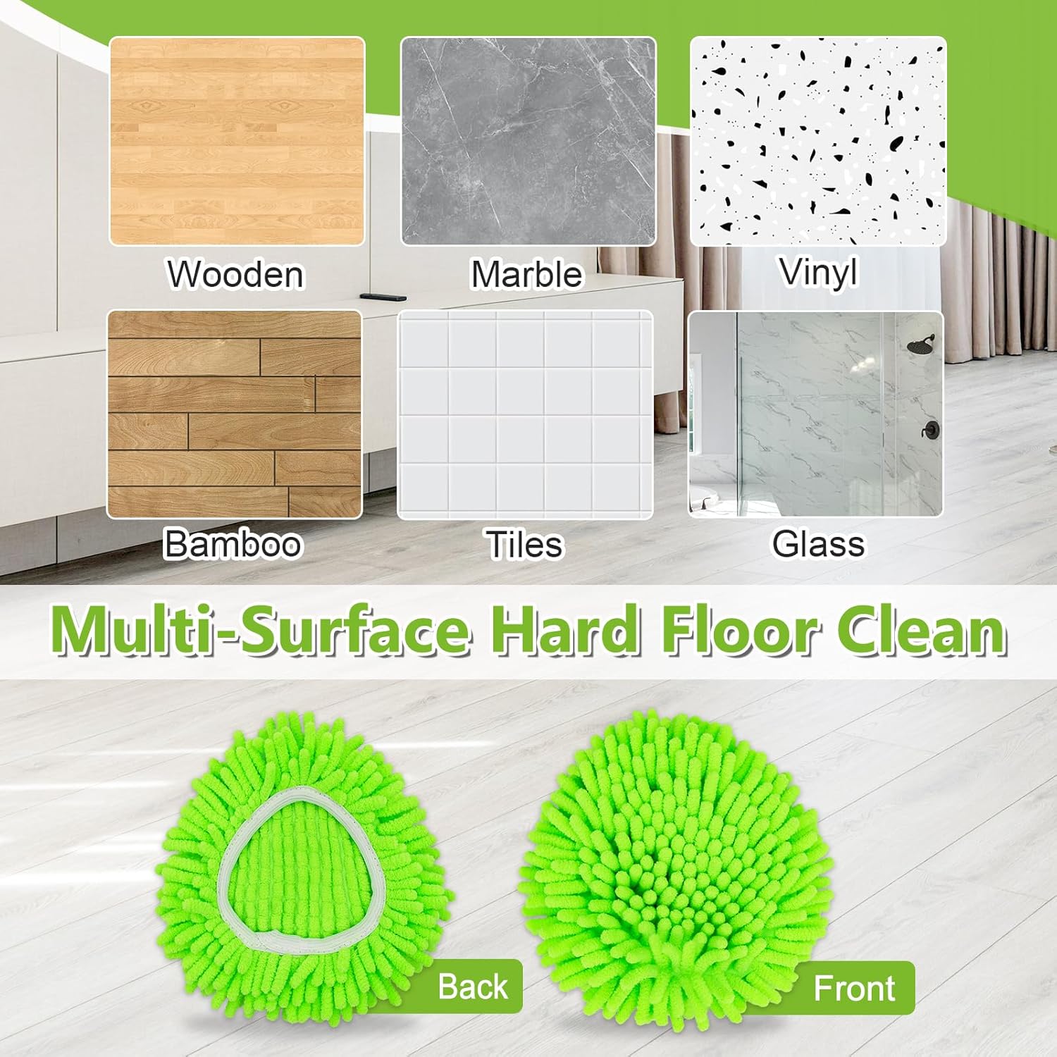 Aiyiried Mop Heads Replacement for Cedar RinseClean 2-Tank Spin Mop