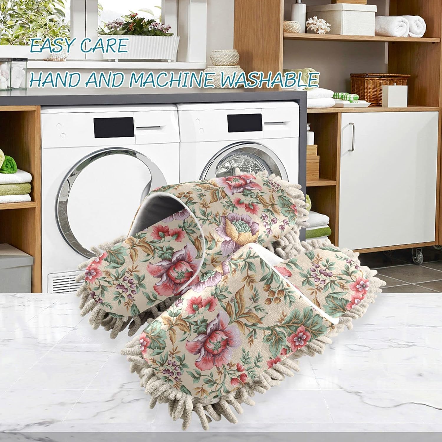 Kigai Microfiber Slippers - Vintage Rose House Mop