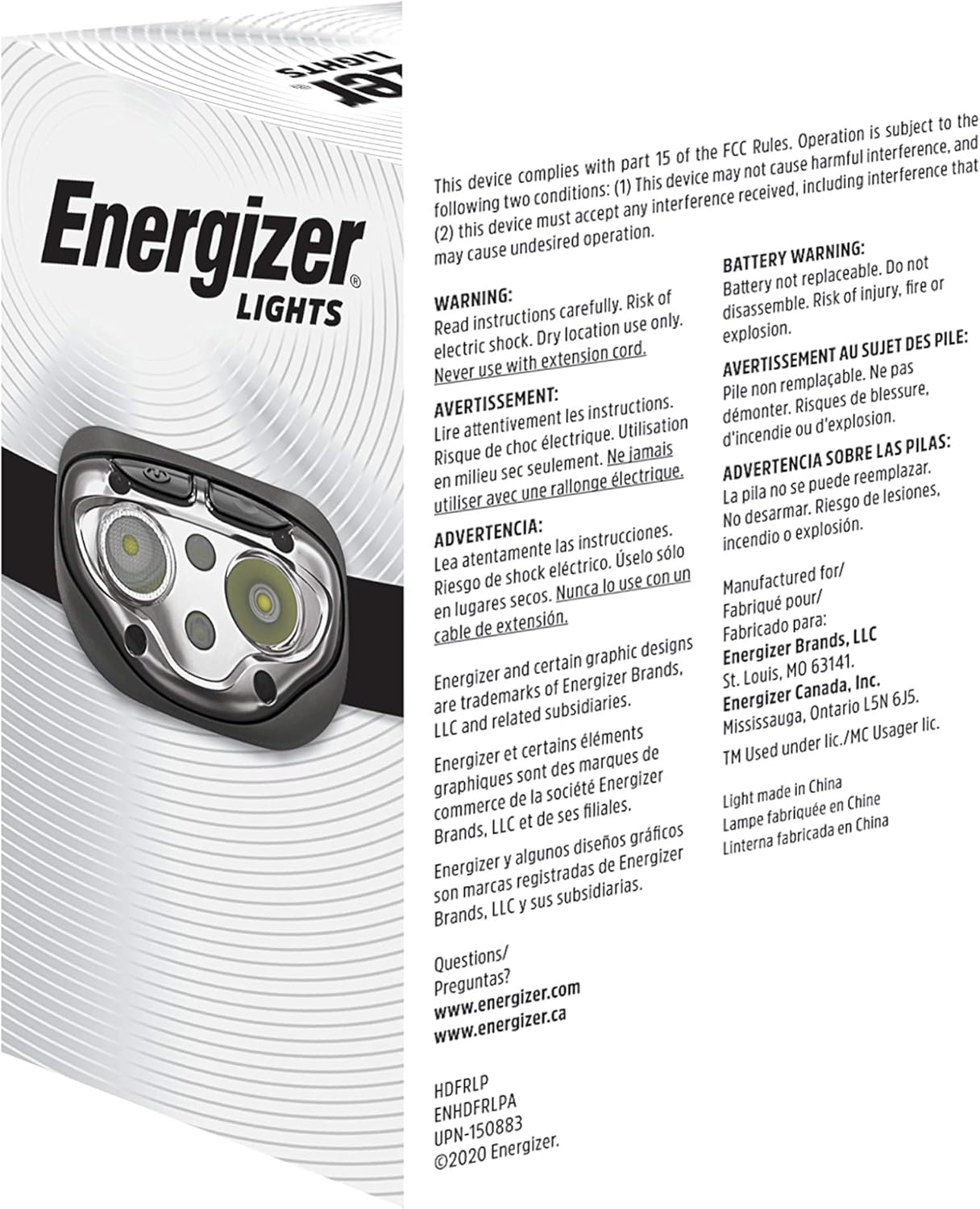 Energizer Rechargeable LED Headlamp Pro400