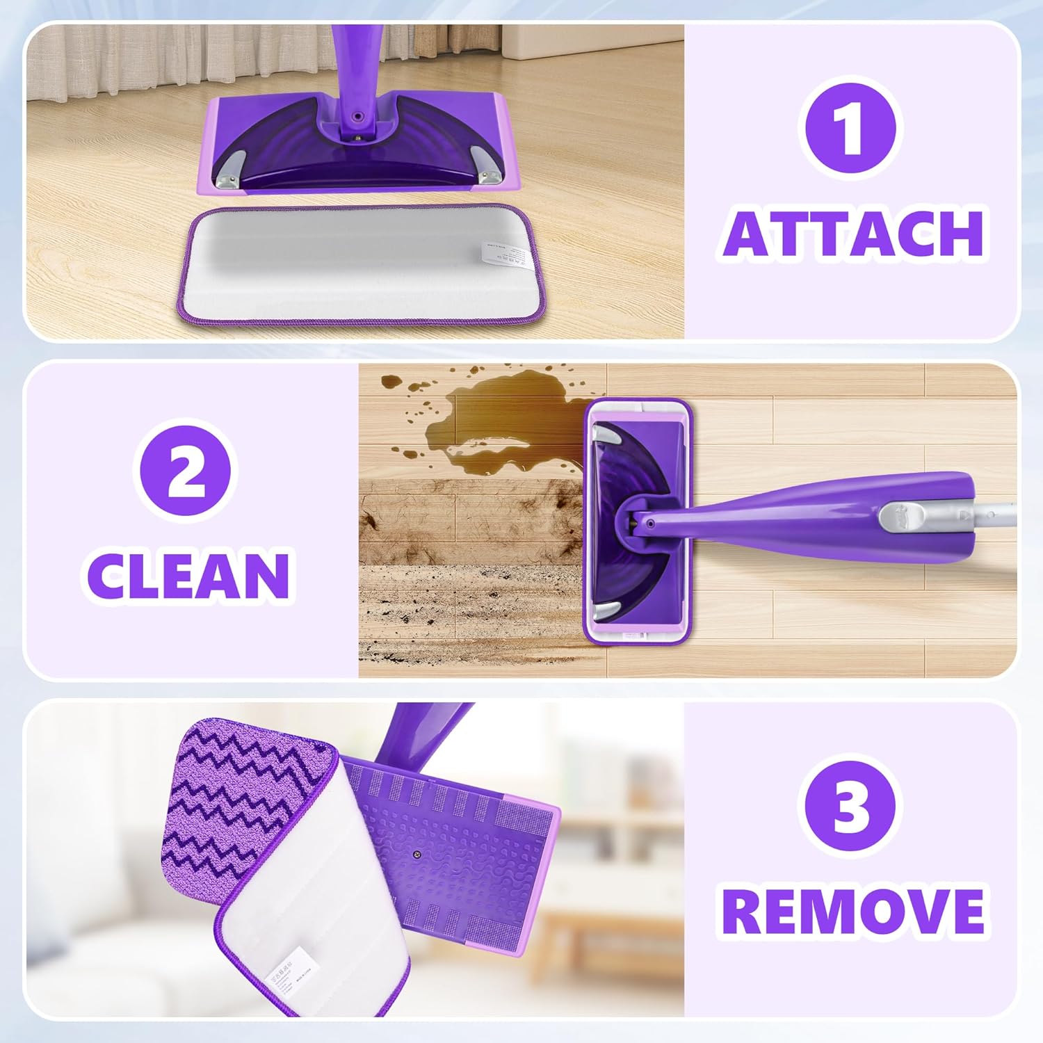 Reusable Mop Pads for Swiffer WetJet Mops