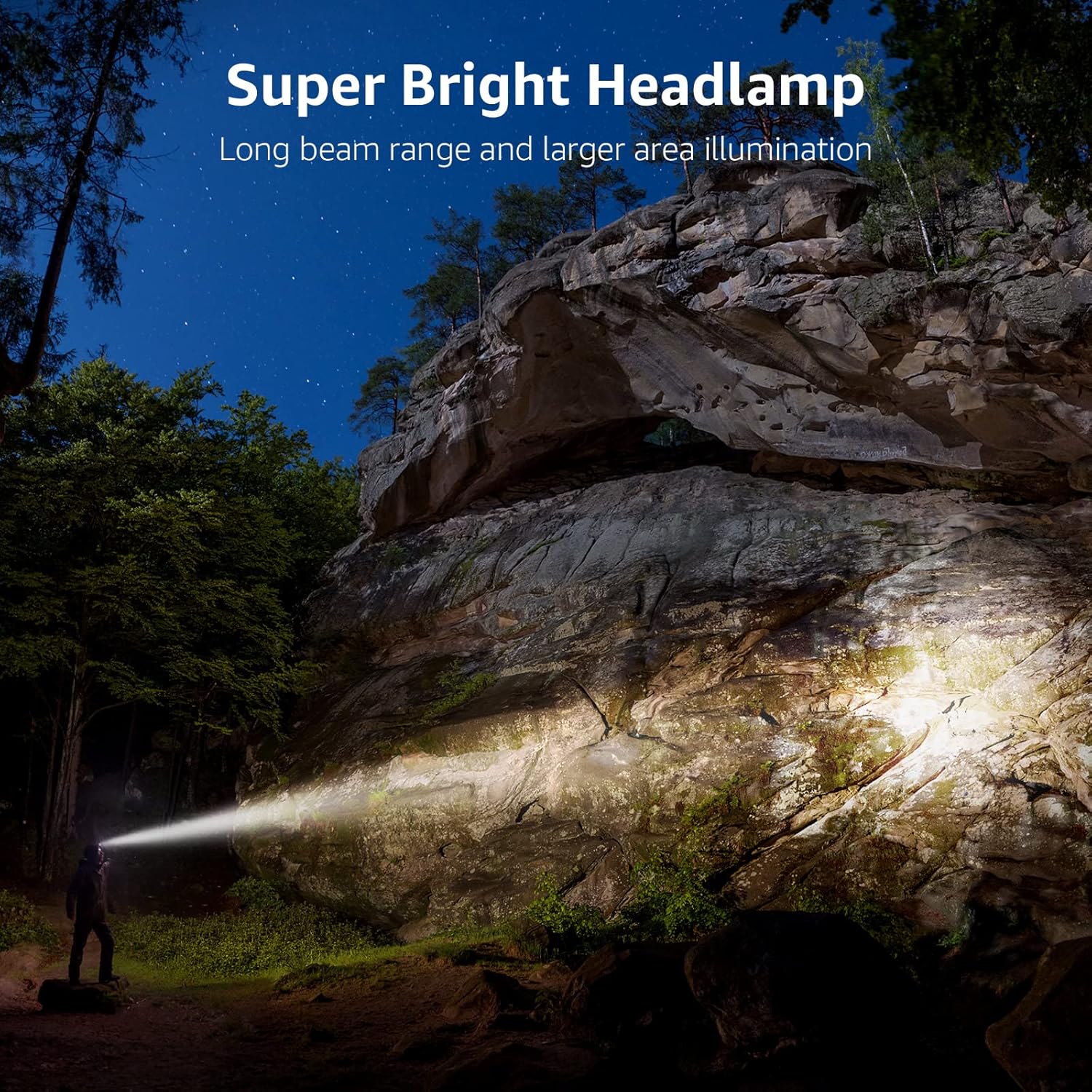Lighting Ever Rechargeable LED Headlamp - 2-Packs for Camping Hiking