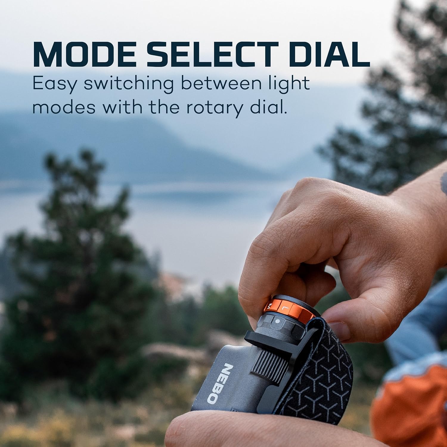 NEBO Transcend 1500 Camping Hiking Rechargeable Headlamp