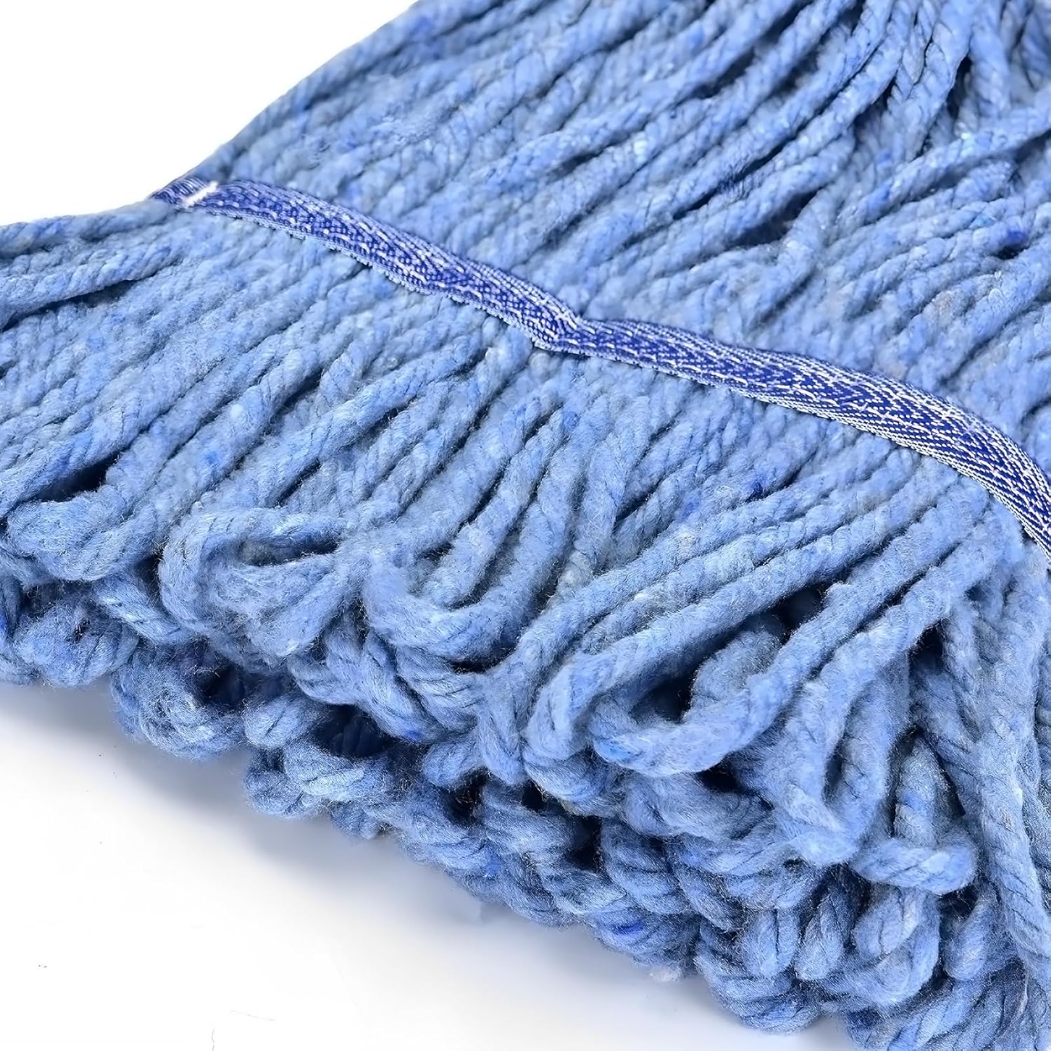 Durable Blue Cotton Mop Head with Loop End - For Commercial Use