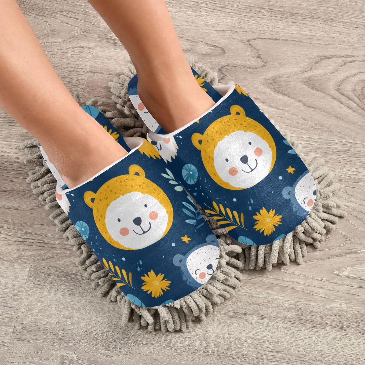 FLildon Microfiber Cleaning Slippers for Men Women