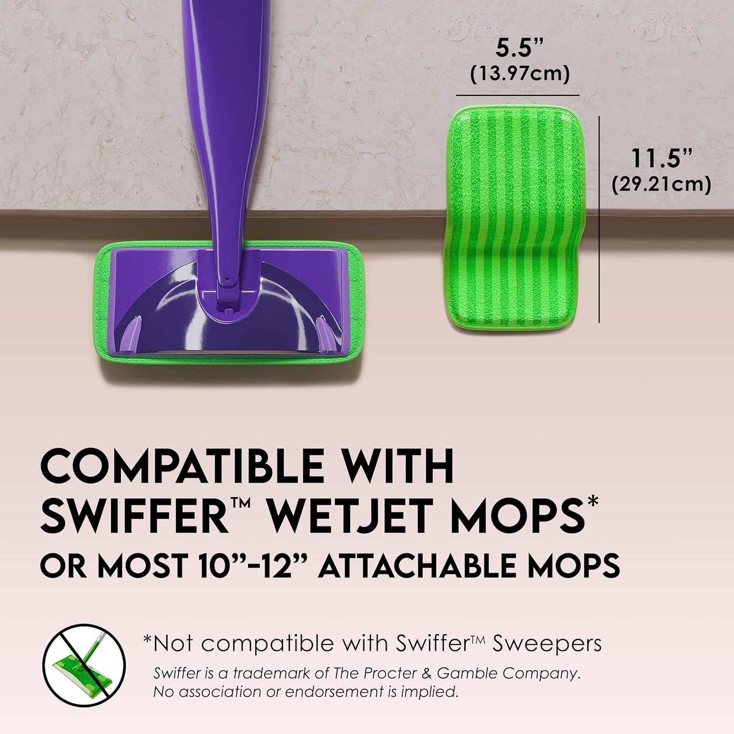 Reusable Swiffer Mop Pads Microfiber 2-Pack