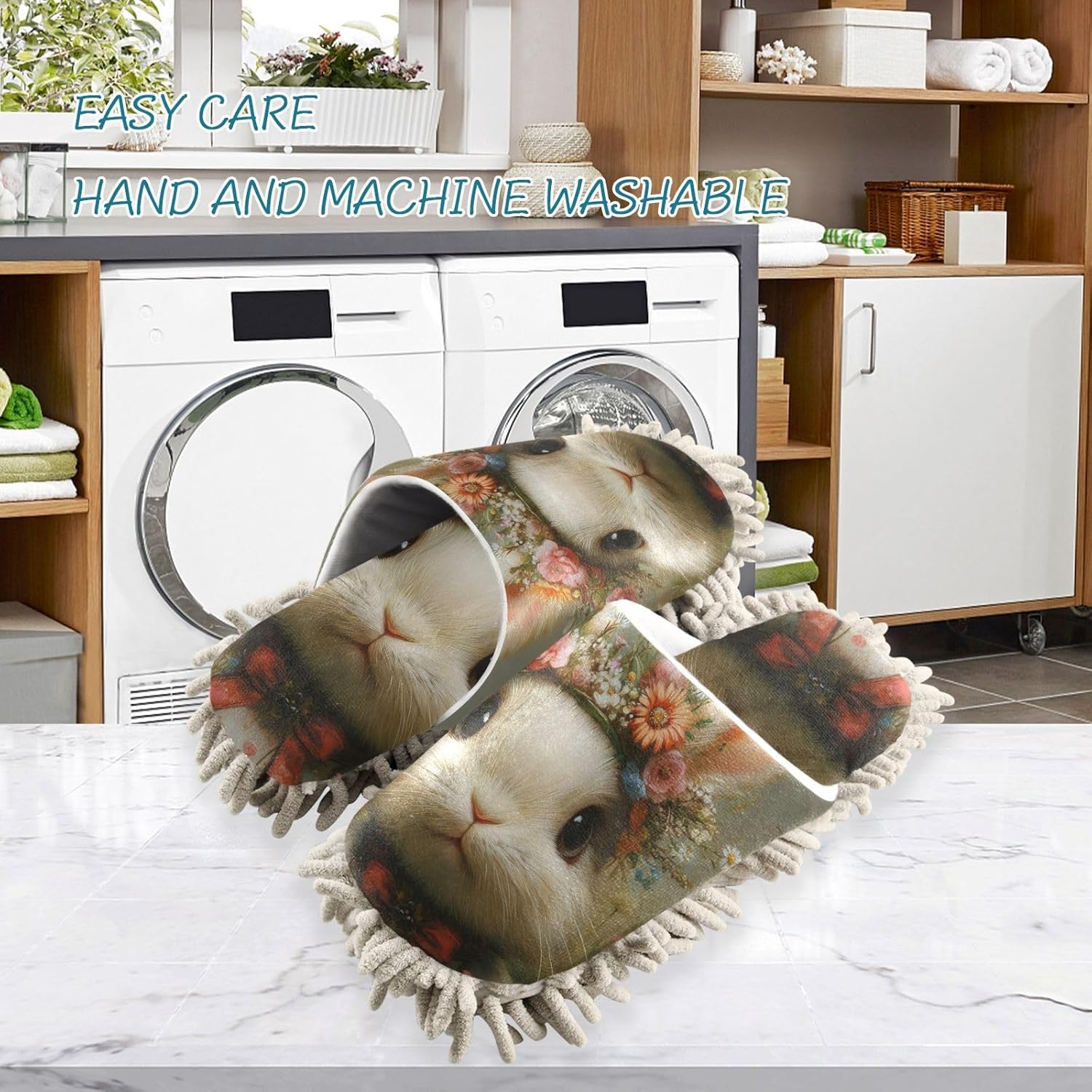 FLildon Microfiber Rabbit Slippers for Men Women