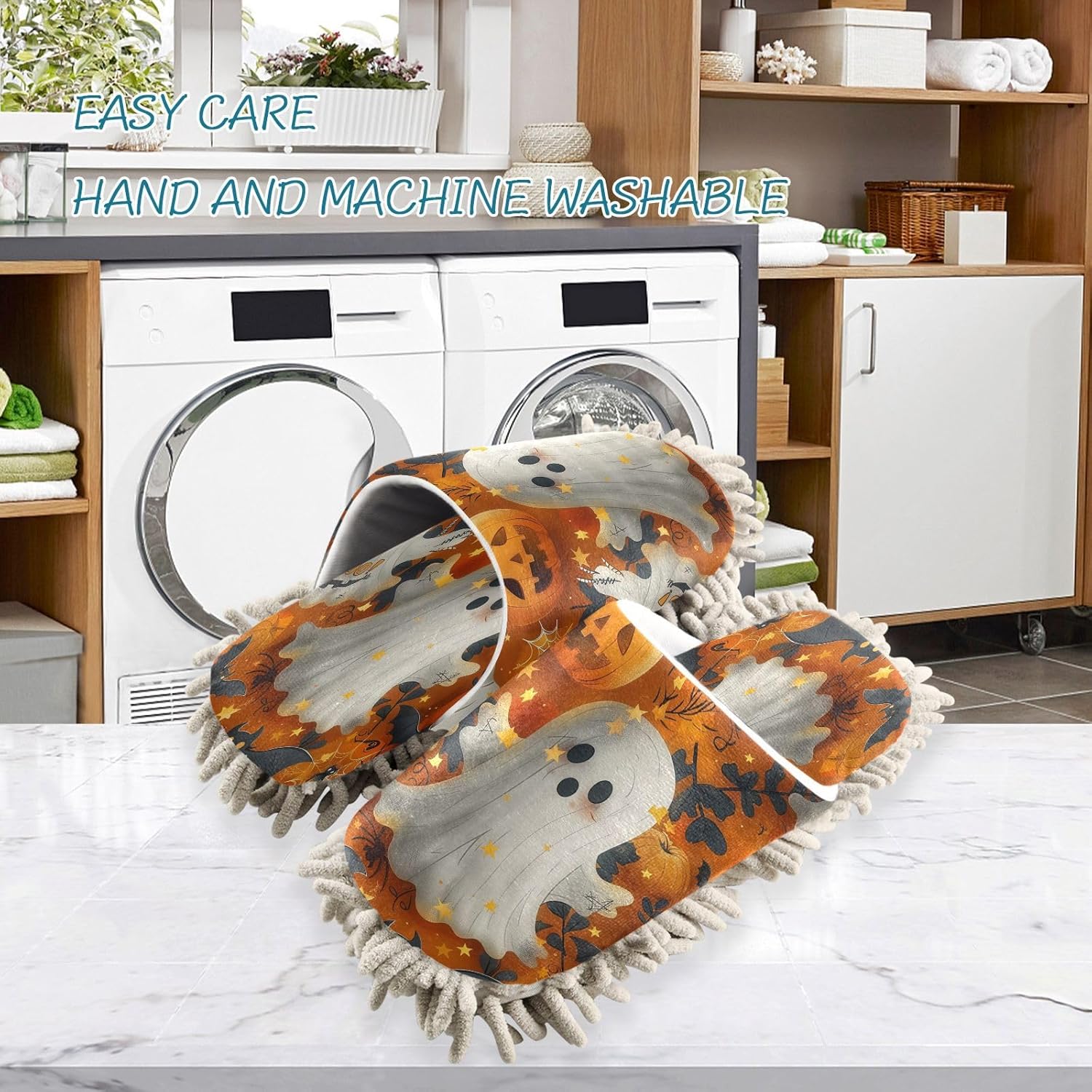 Halloween Cute Spectre Kitchen Cleaning Slippers