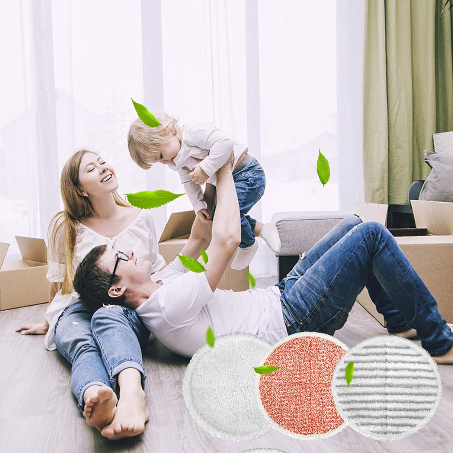 12-Piece SpineWave Compatible Replacement Mop Pads