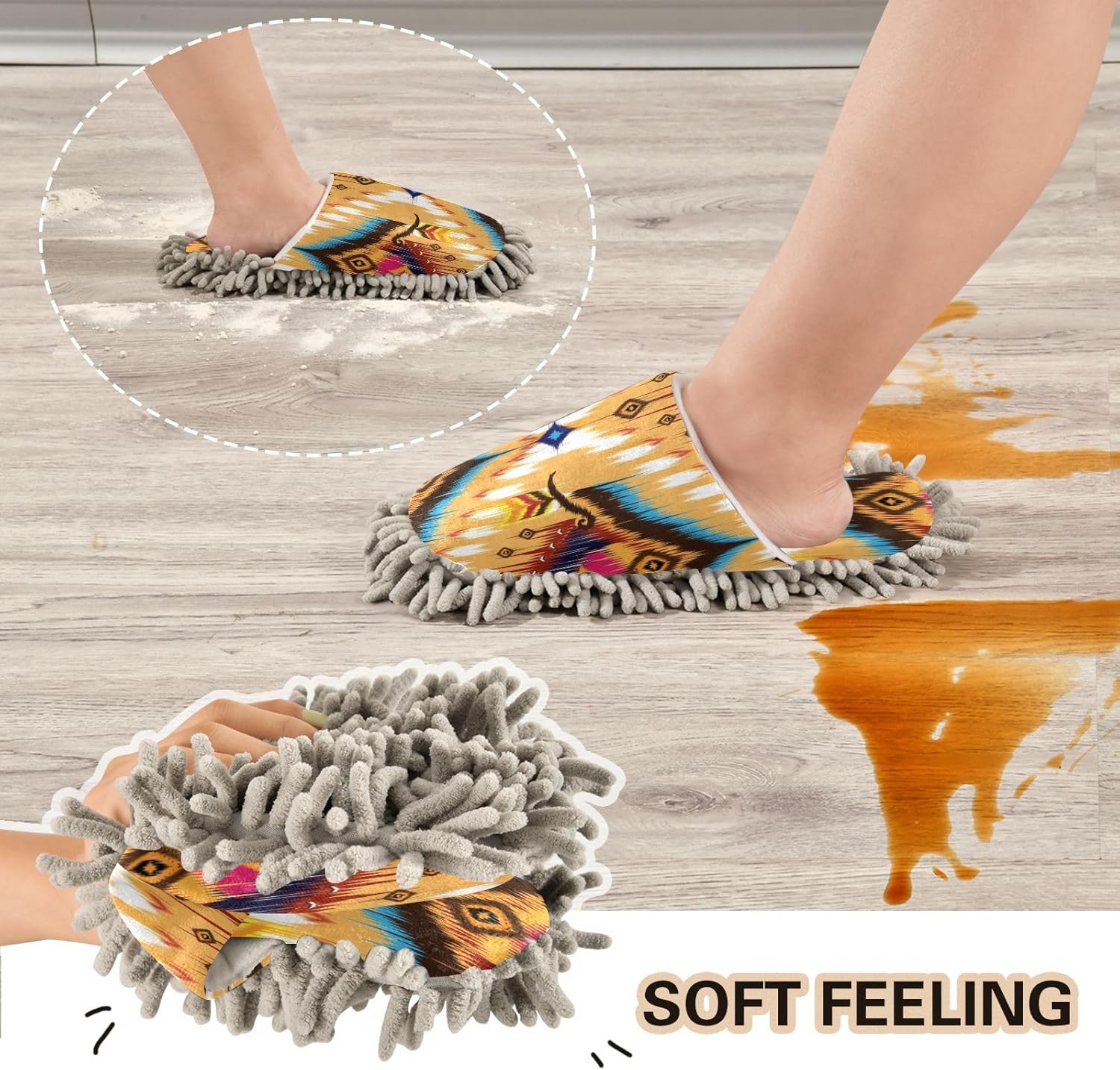 High-Quality Kigai Microfiber Slippers - Noiseless Floor Cleaner for All Seasons