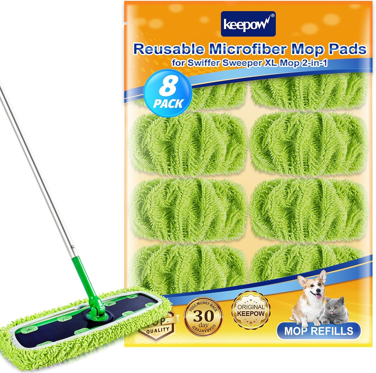 KEEPOW Reusable Swiffer XL Mop Pads