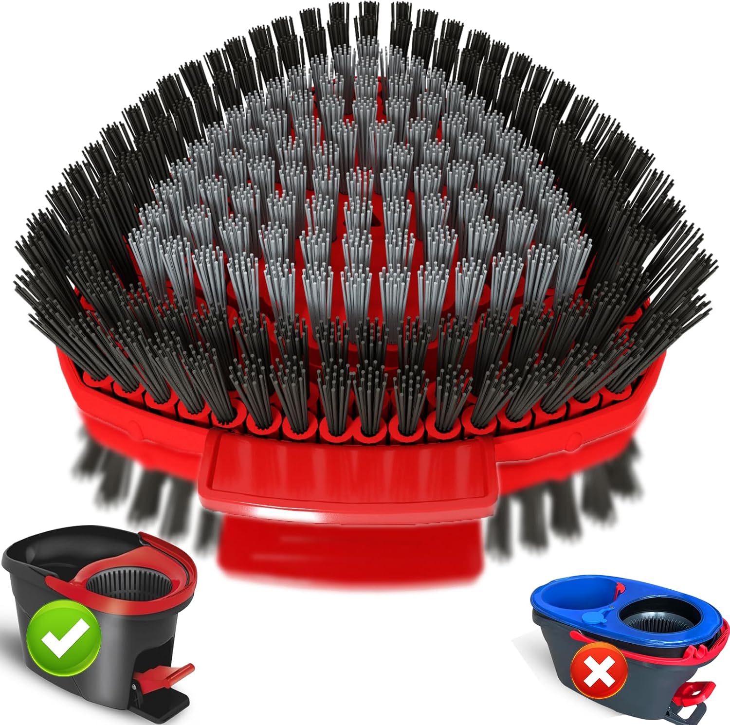 Premium Scrub Brush Replacement Head for O Cedar EasyWring 1 Tank Mop
