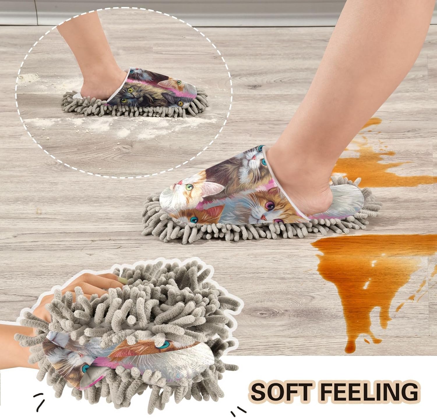 Microfiber Mop Slipper Washable House Cleaning Tool
