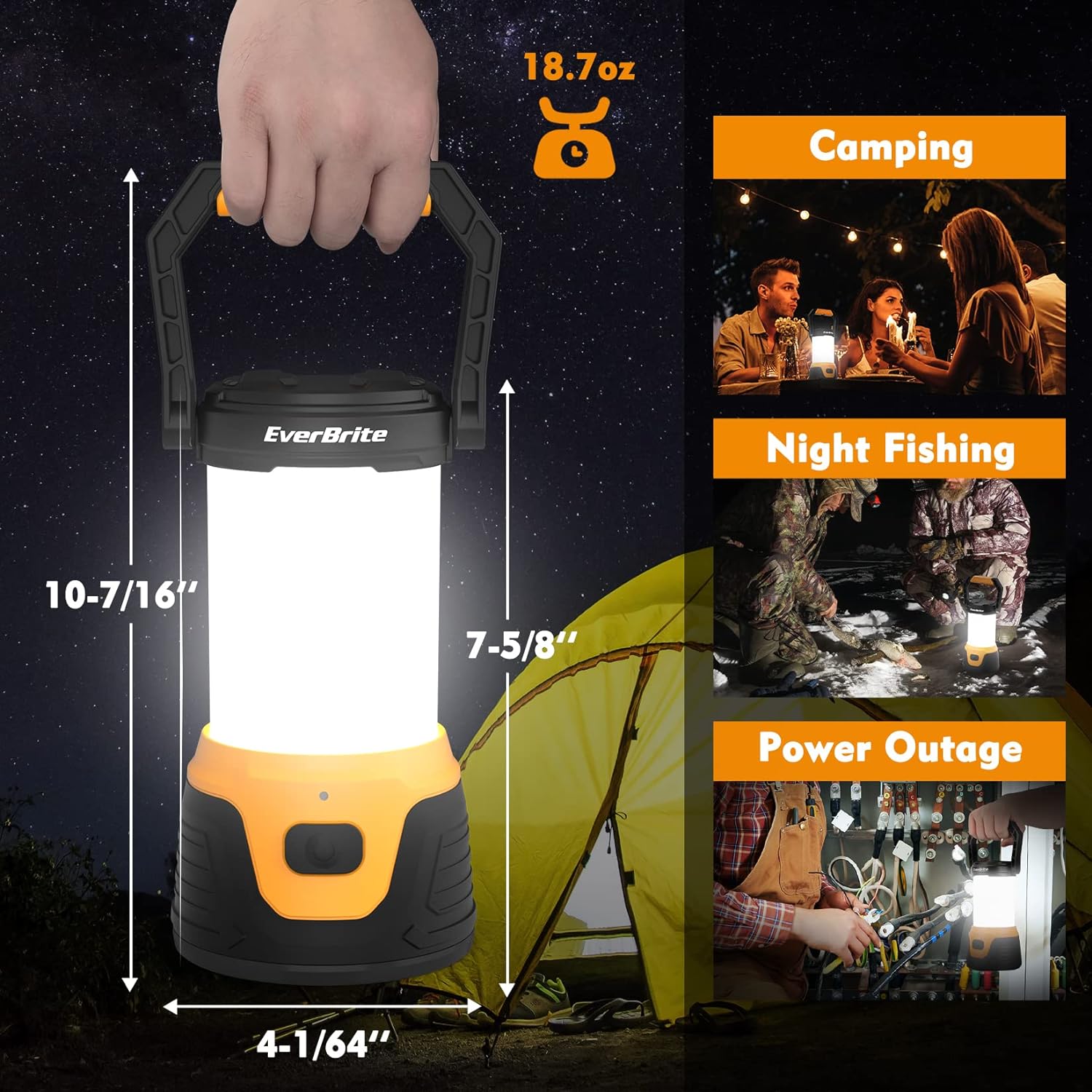 Stellar Night Lights Rechargeable LED Lantern Headlamp