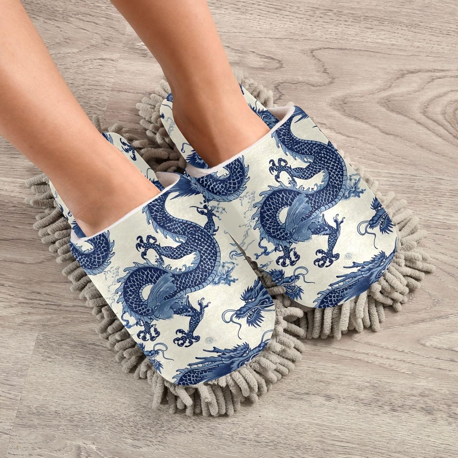 Blue Dragons Kitchen Cleaning Slippers