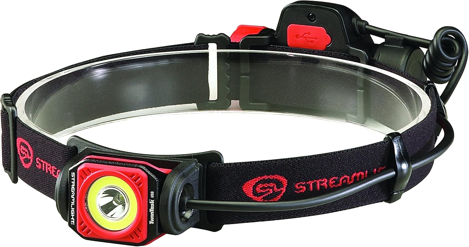 Streamlight Twin-Task 375-Lumens USB Headlamp BlackRed