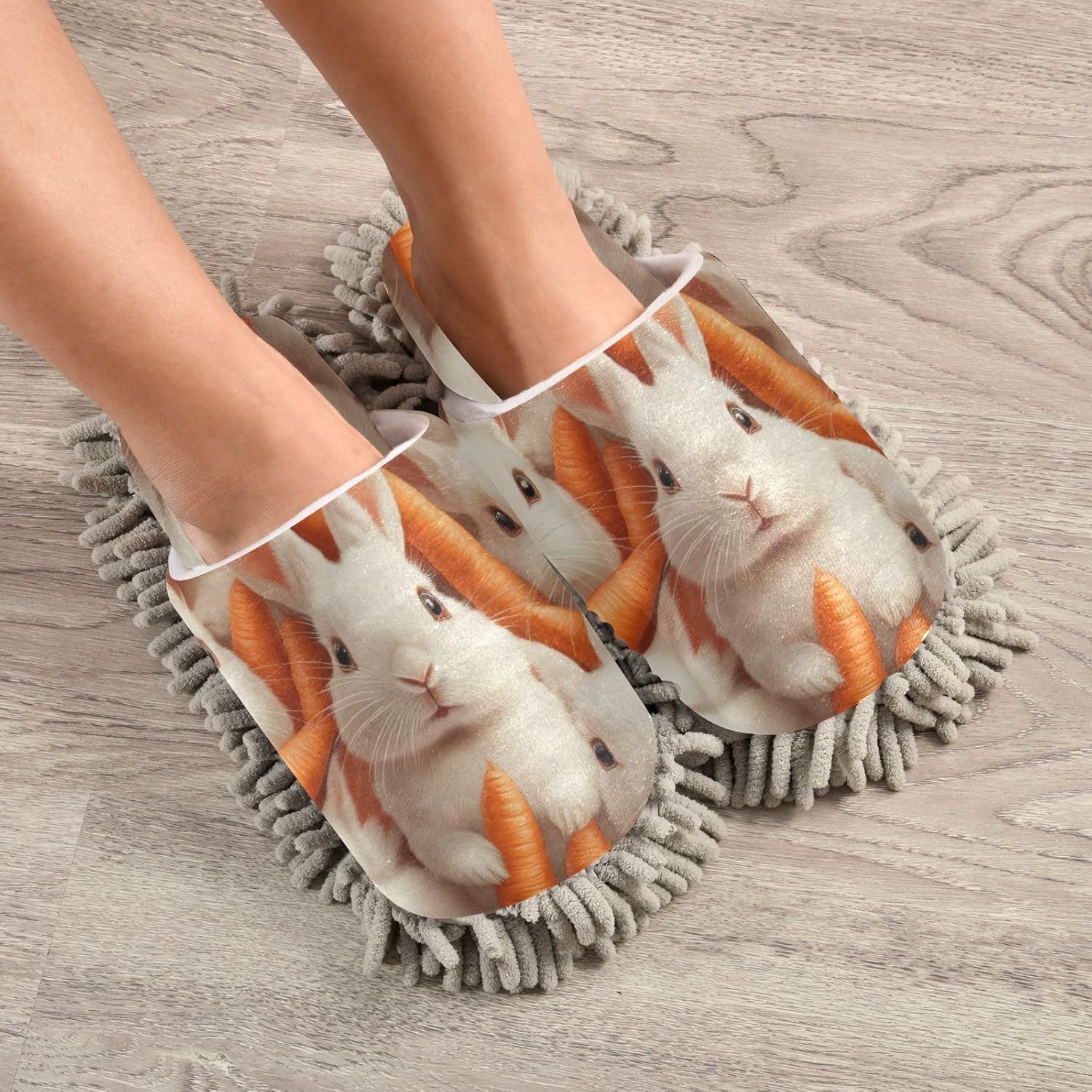 FLildonMicrofiber Mop Slippers for House Car Washable Soft Comfortable