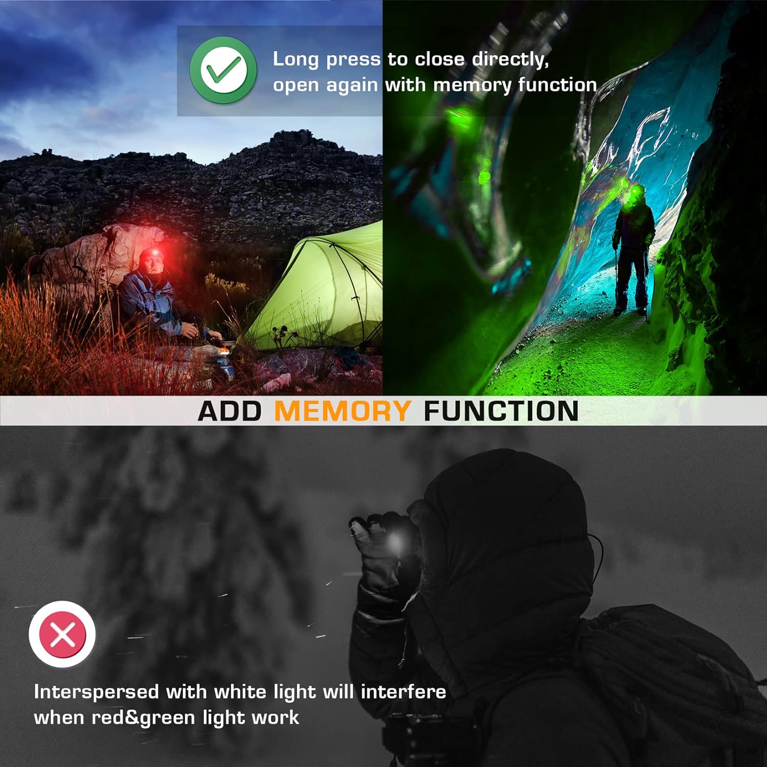 2-in-1 Mini Lantern Headlamp Set