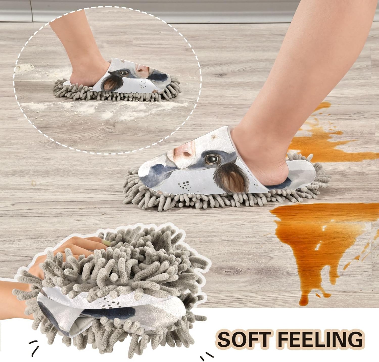 Clean Cute - Microfiber Mop Slippers for MenWomen