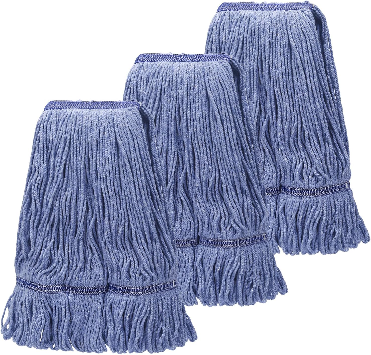 3-Pack Heavy Duty Mop Heads for Commercial Use