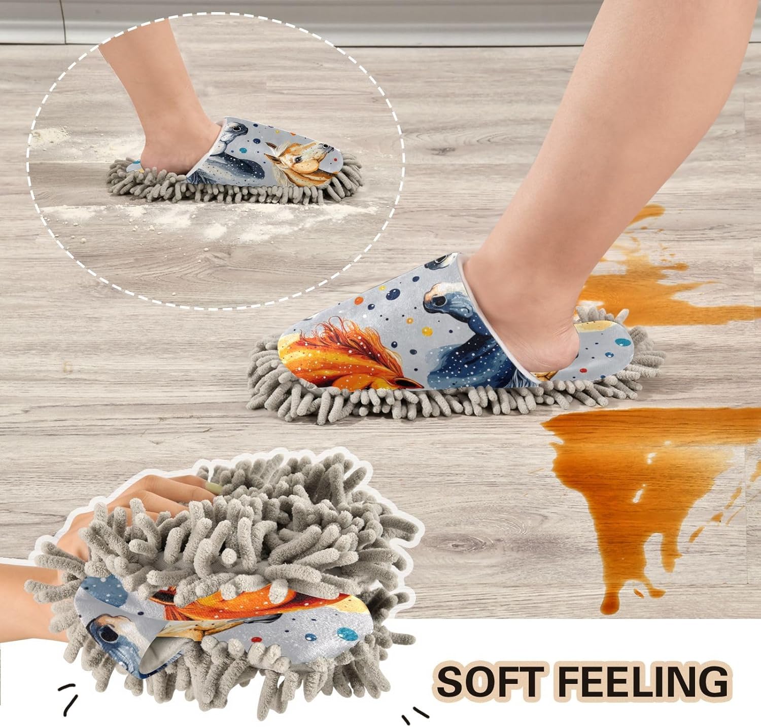 Durable Washable House Cleaning Slippers for Men-Women
