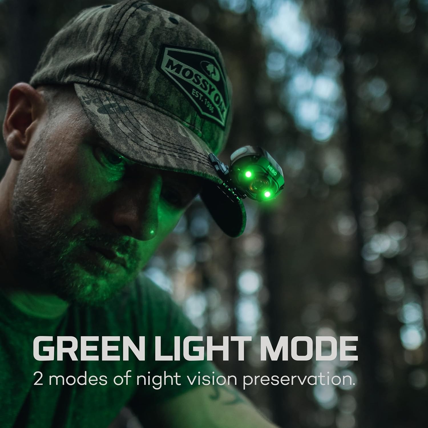 NEBO MYCRO Rechargeable LED Headlamp IPX4 Water Resistant 400 Lumen with Turbo Mode