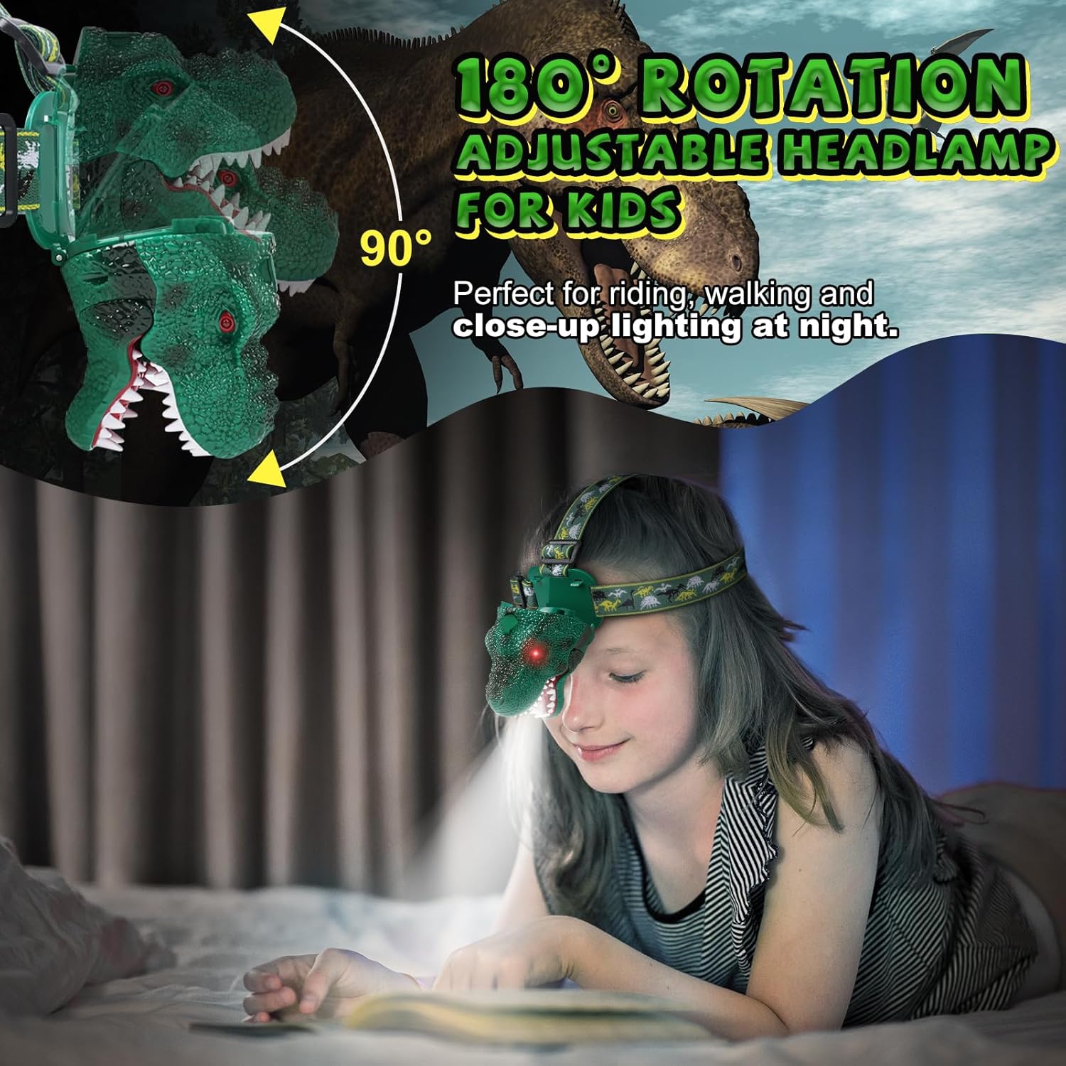 Spray Dinosaur Headlamp 2-Pack