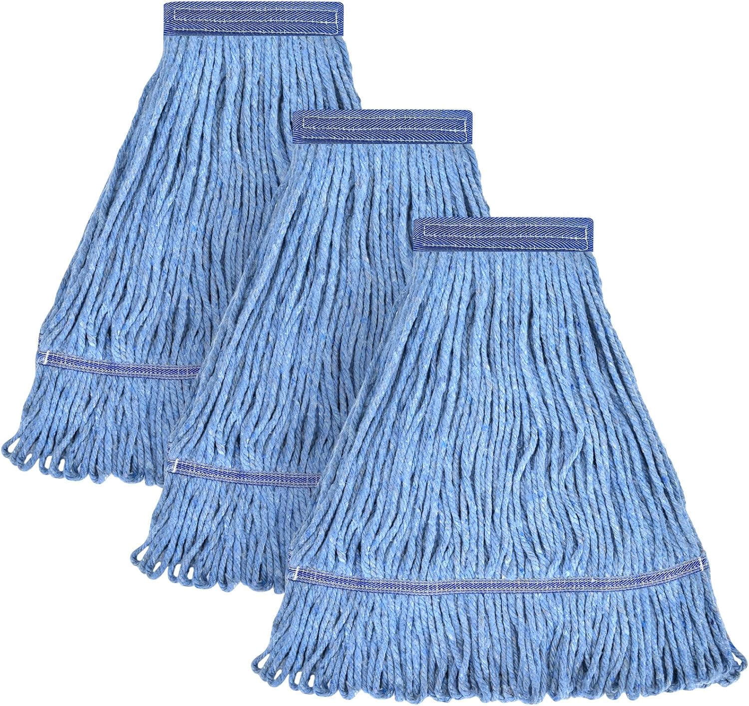 Durable Blue Cotton Mop Head with Loop End - For Commercial Use