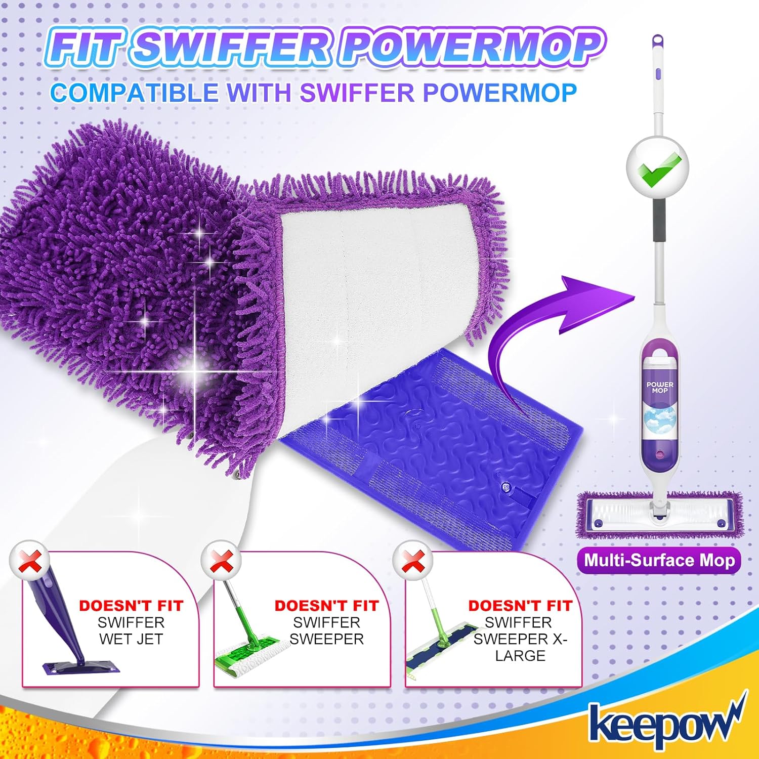 Reusable PowerMop Pads for Swiffer