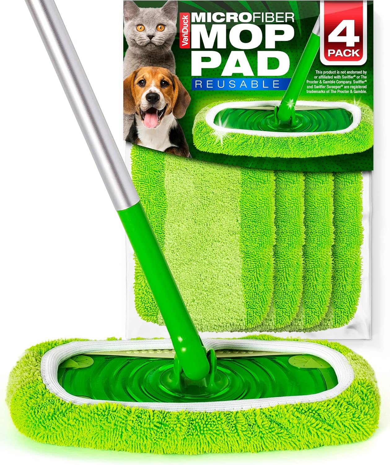 Reusable Mop Pads for Swiffer Sweeper 4-Pack