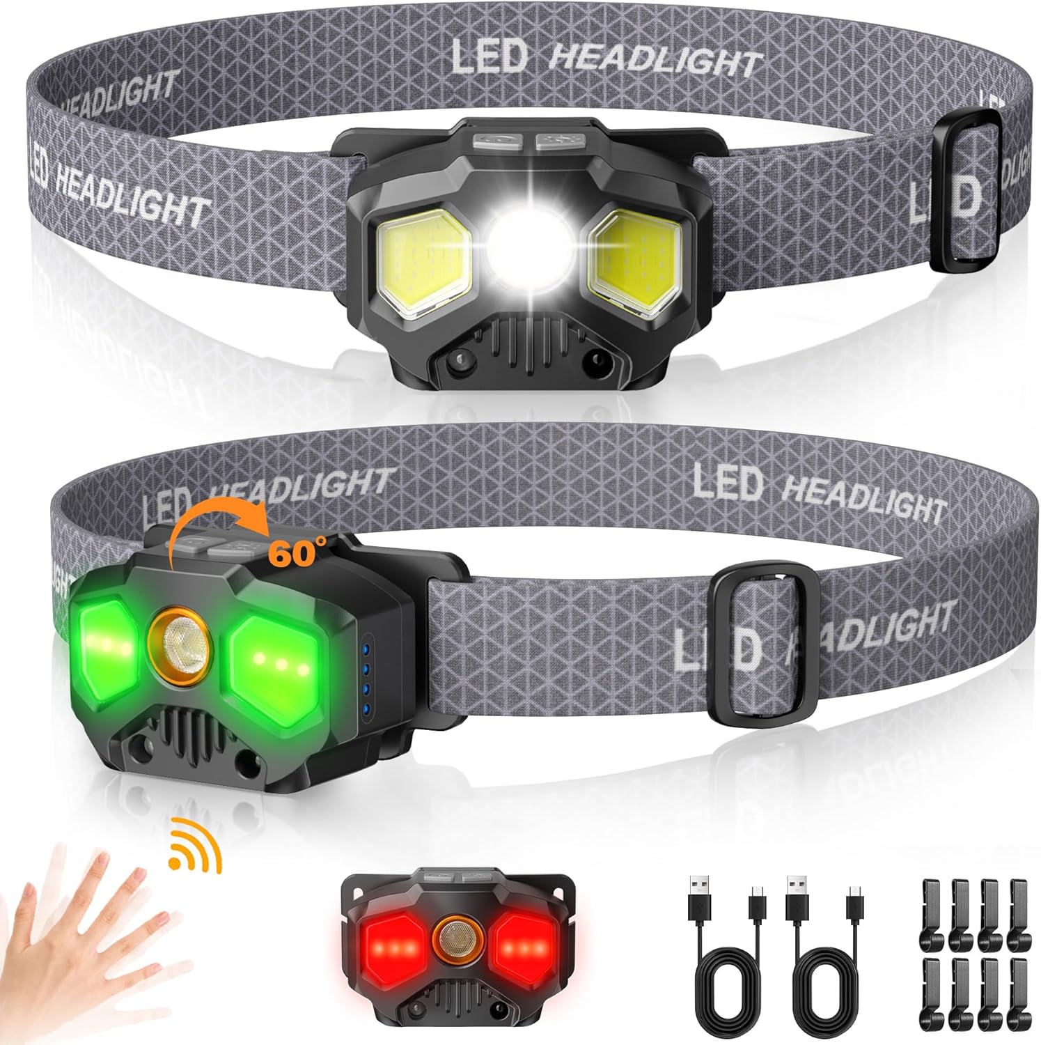 Double-Purpose 1400LM Rechargeable Headlamp