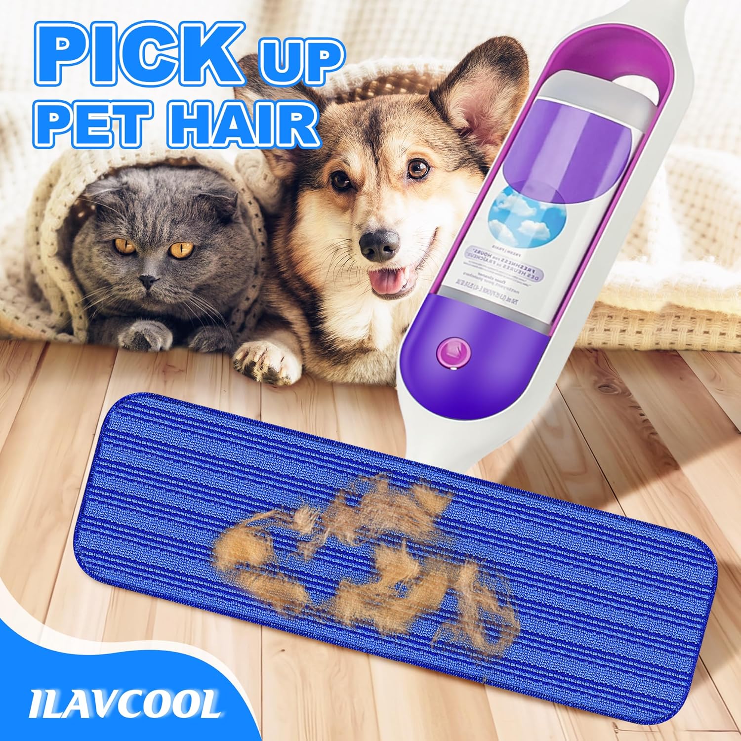 ILAVCOOL Reusable Mop Pads for Swiffer PowerMop 4-Pack