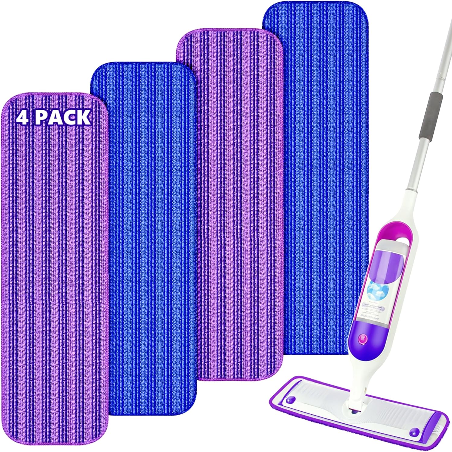 ILAVCOOL Reusable Mop Pads for Swiffer PowerMop 4-Pack