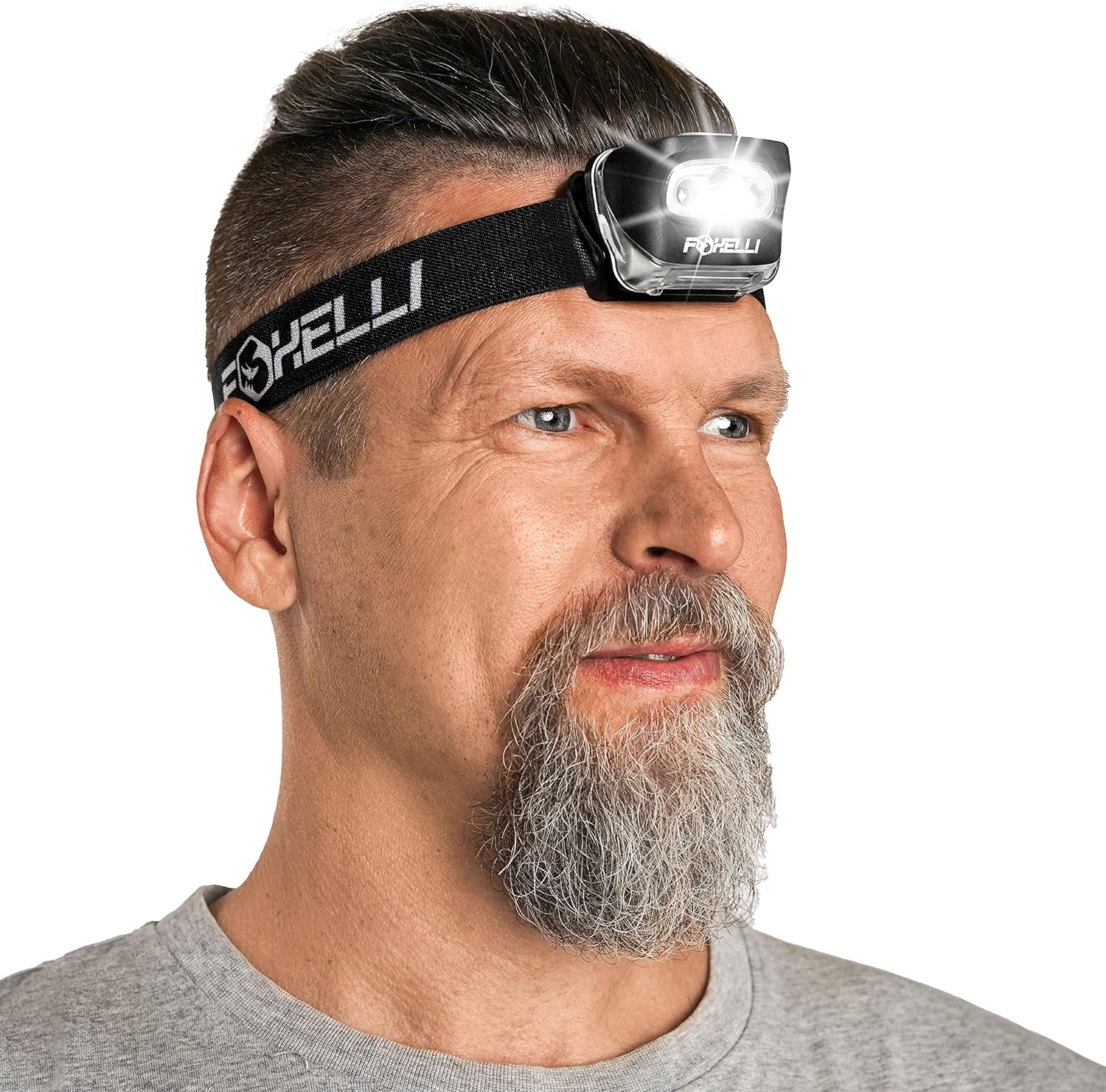 Foxelli LED Headlamp Flashlight