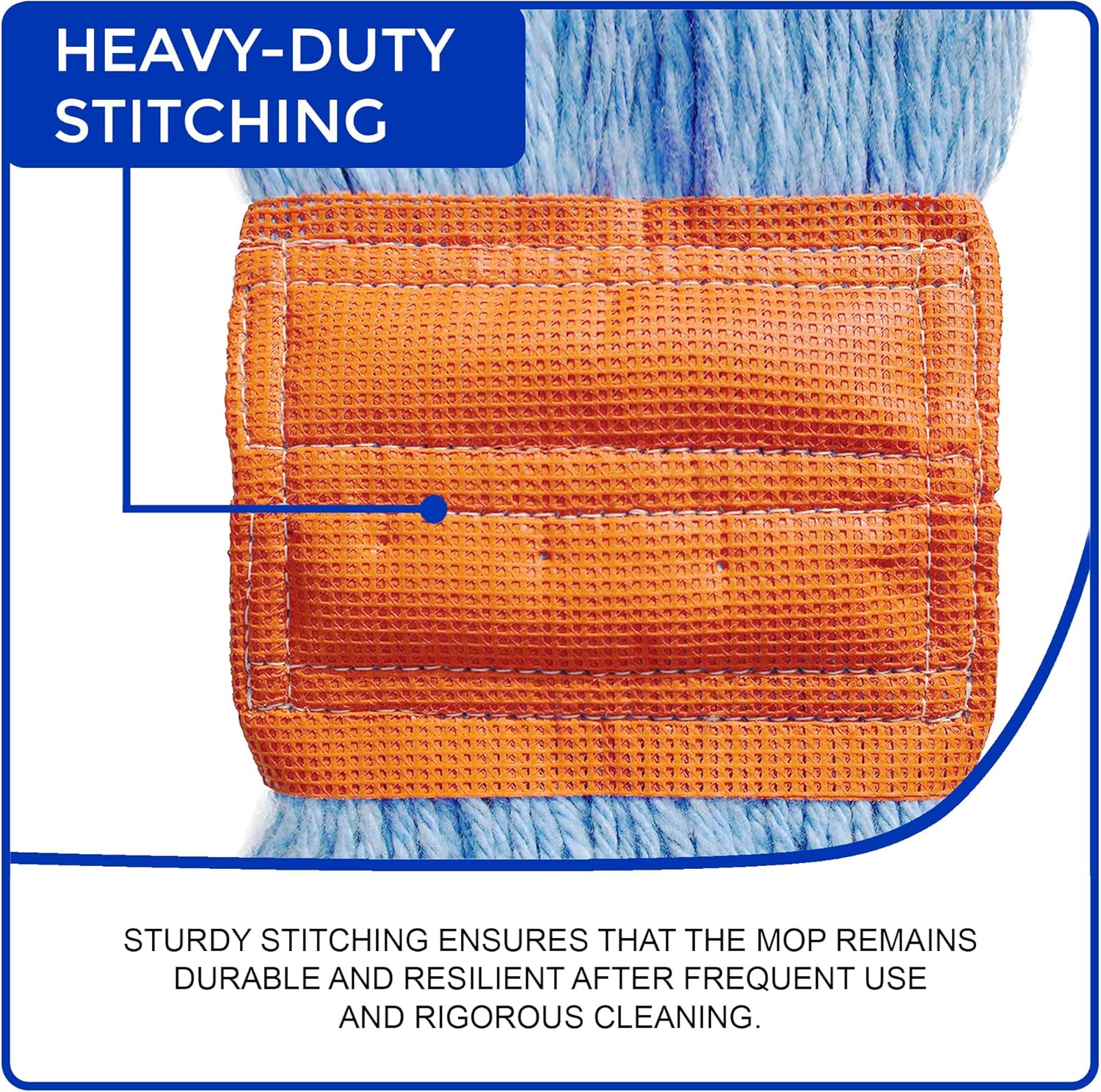 Durable Industrial Dry Mop Heads 20-Inch Loop Refill x6