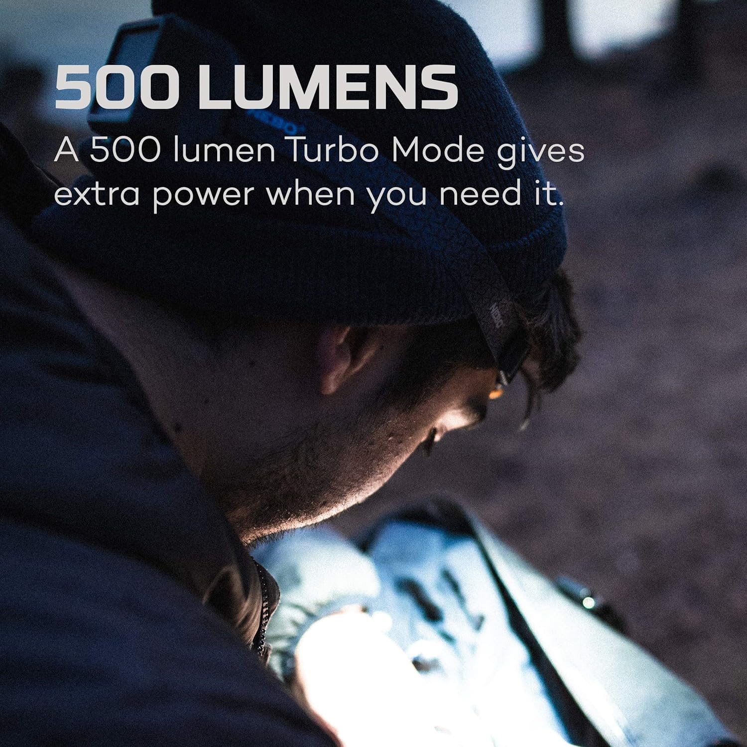NEBO Einstein 500 Lumen Headlamp with 5 Modes Compact Durable