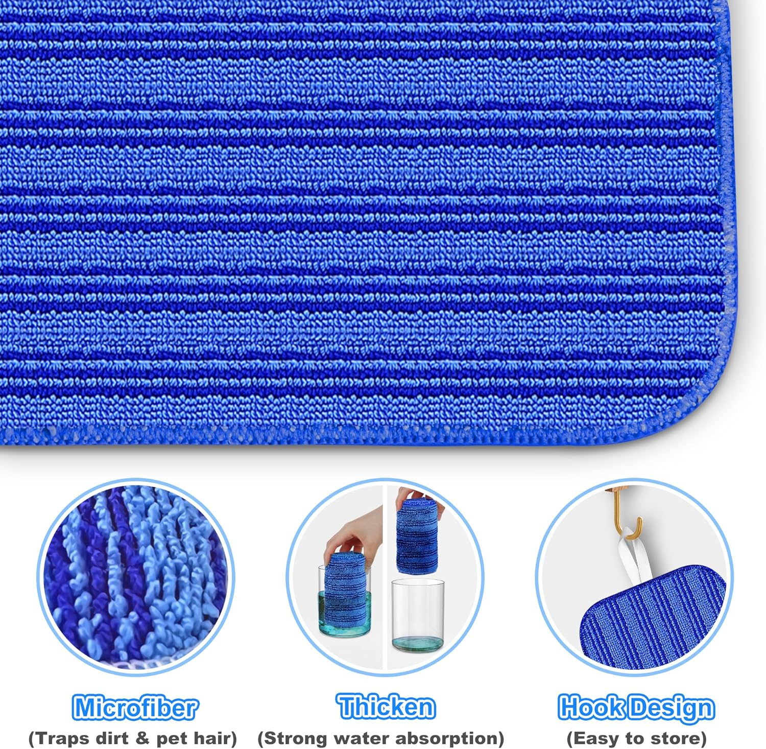 ILAVCOOL Reusable Mop Pads for Swiffer PowerMop 4-Pack