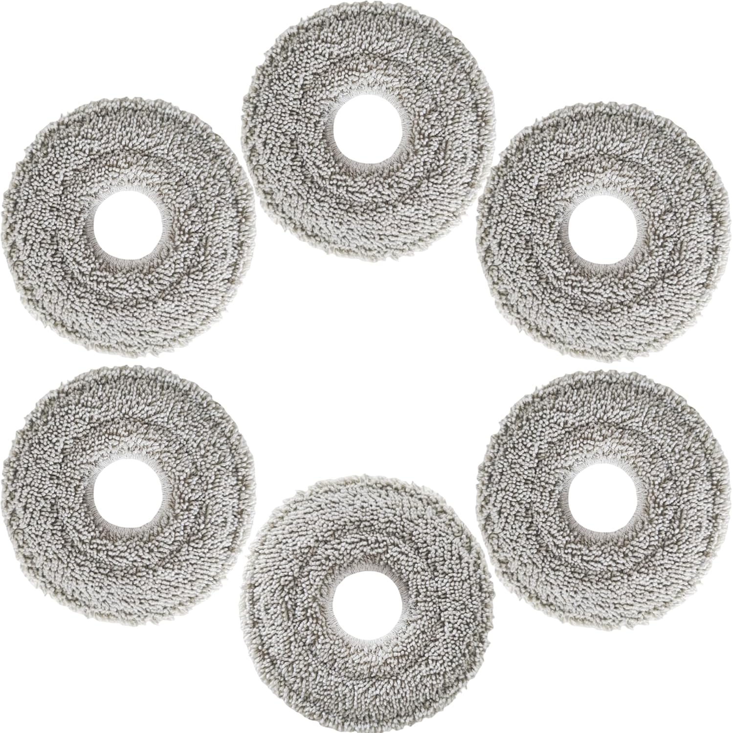 6Pcs Mop Pads Replacement for Robot Vacuum Layered Water Locking Design