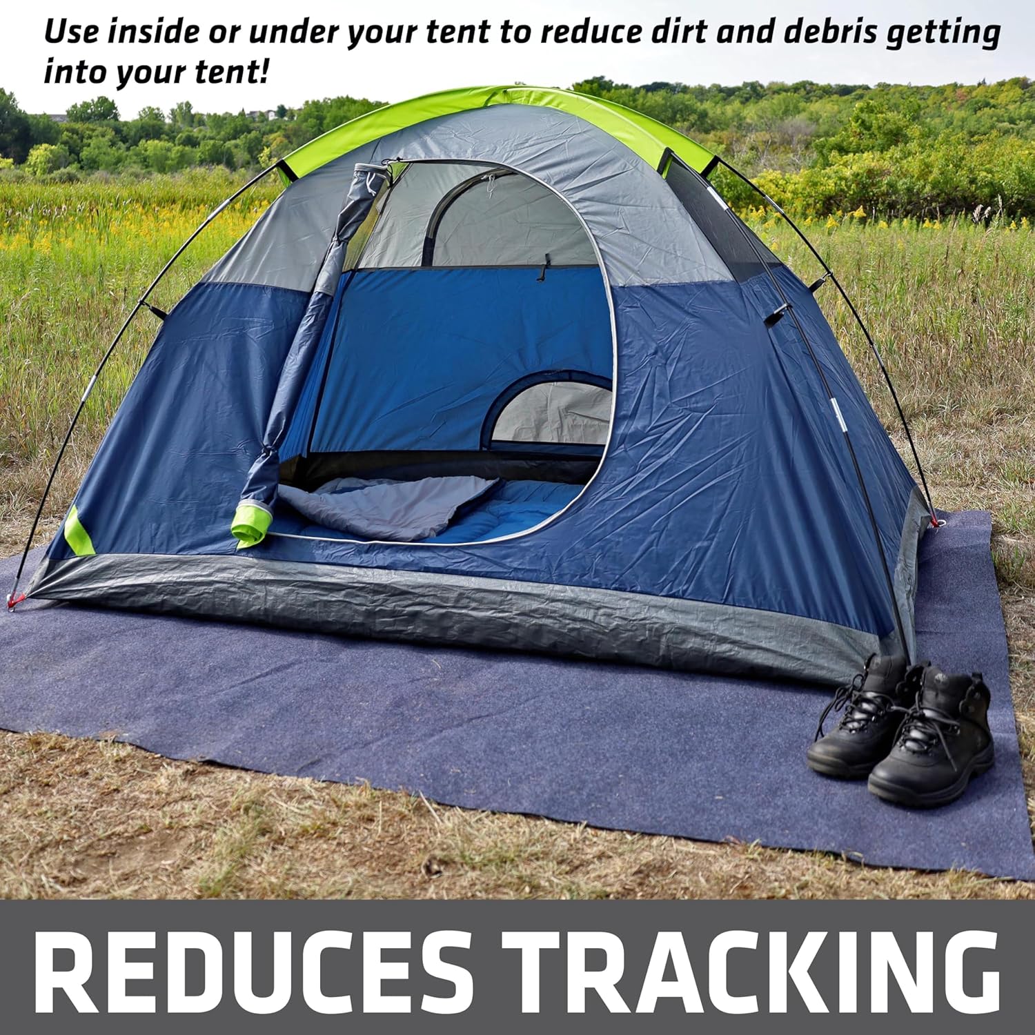 DRY COVERAGE tent mat keeps you warm dry comfortable