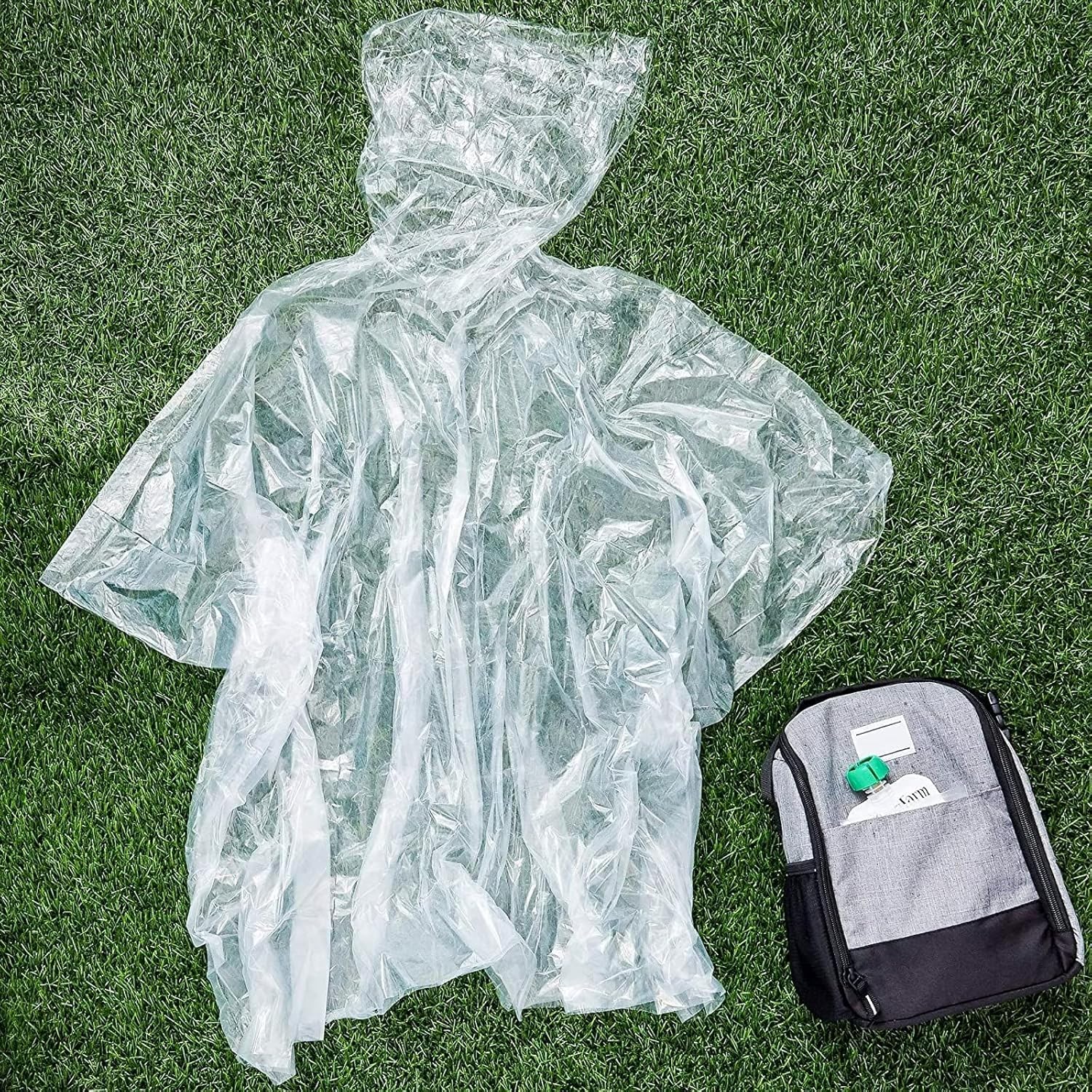 Juvale 10-Pack Disposable Rain Ponchos for Kids - Clear