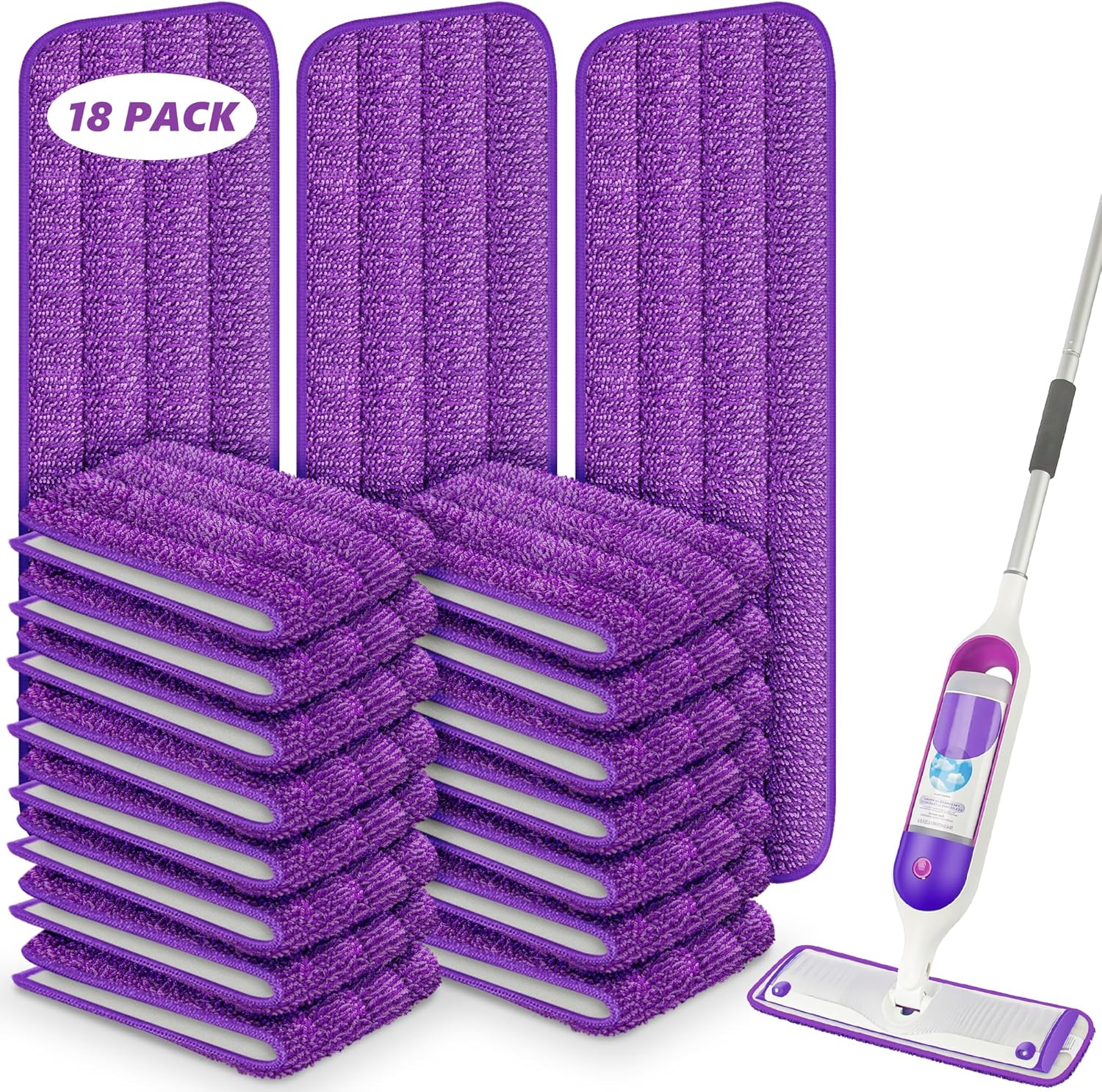 ILAVCOOL Reusable Mop Pads for Swiffer PowerMop Wood Floors