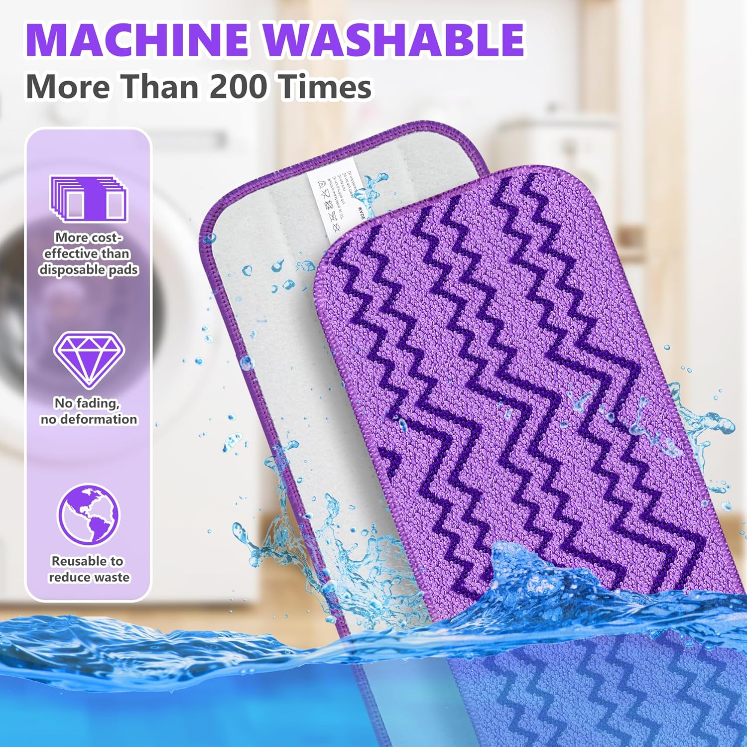 Reusable Mop Pads for Swiffer WetJet Mops