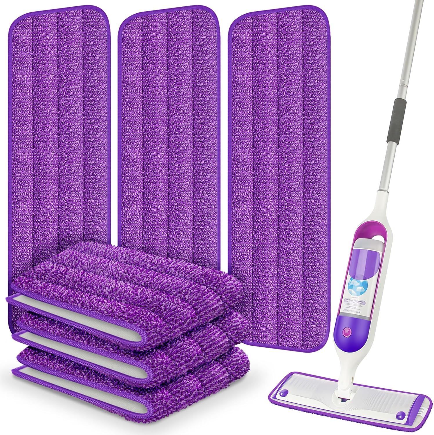ILAVCOOL 6 Pack Reusable Microfiber Mop Pads for Swiffer PowerMop