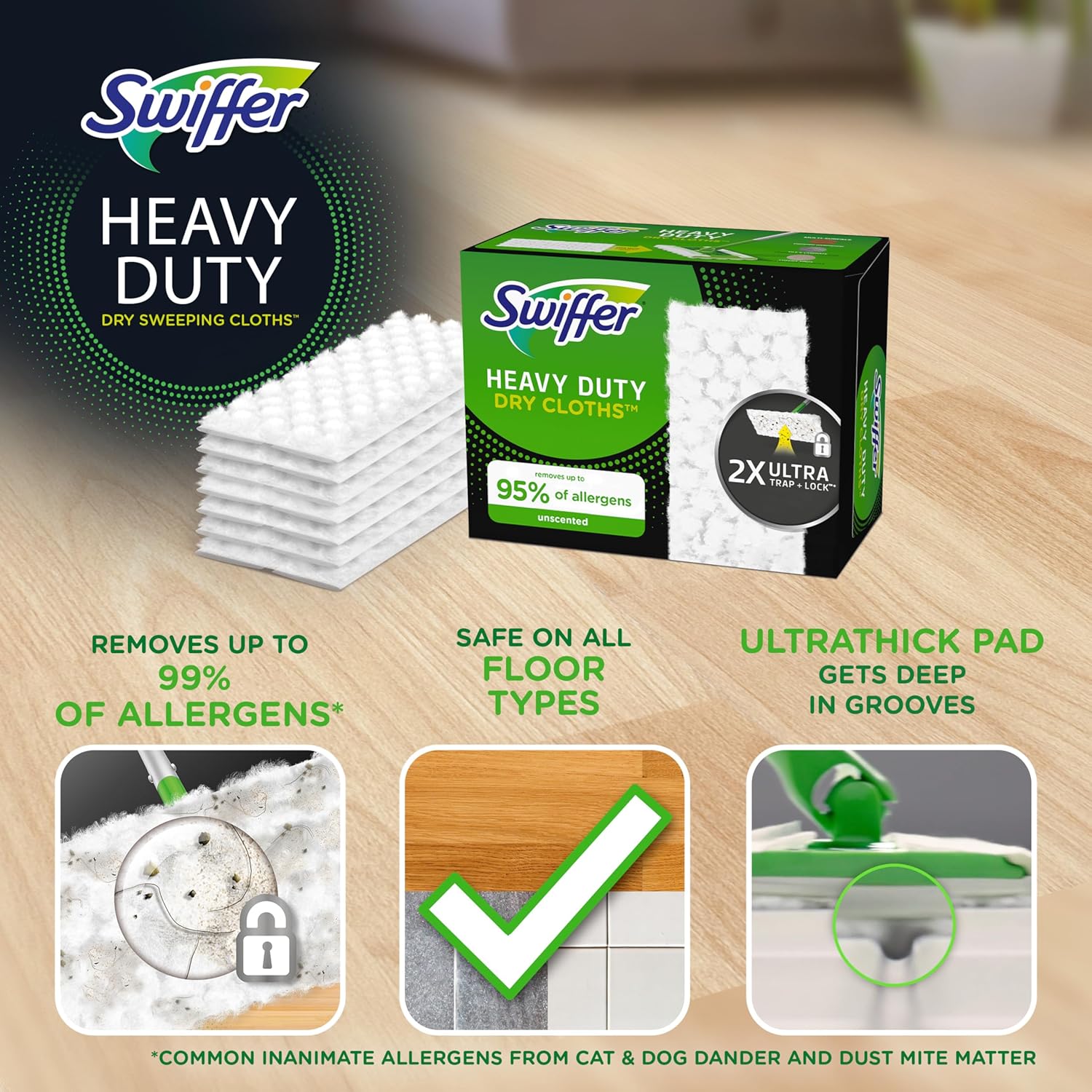 Swiffer Dry Sweeping Cloths - Heavy Duty 10-Pack